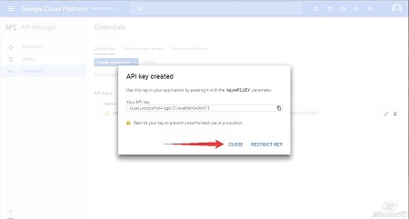 Google Cloud Platform - Create Credentials step2