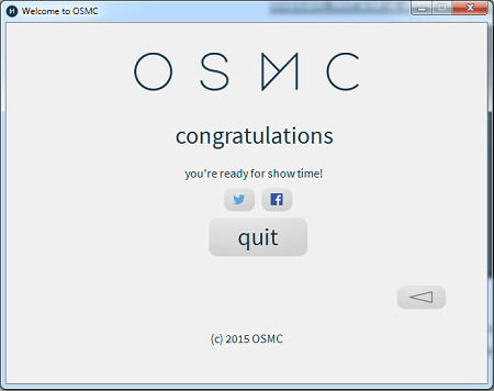 OSMC Installation Completed