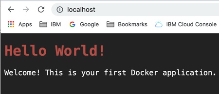 Docker Hello World application
